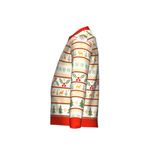 Load image into Gallery viewer, Christmas Icons Ugly Christmas Sweater Side view
