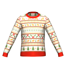 Load image into Gallery viewer, Christmas Icons Ugly Christmas Sweater Front
