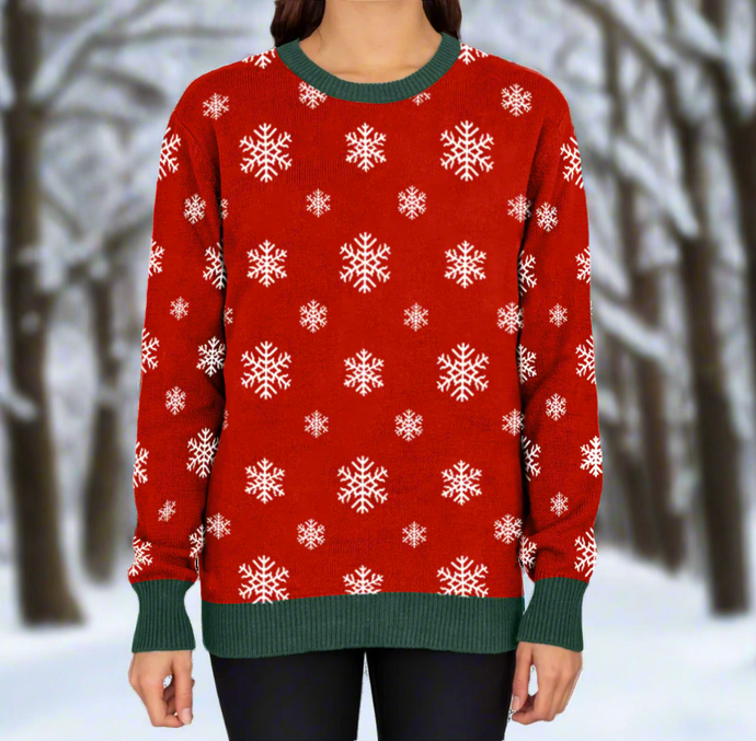 Love to Sing Christmas Snowflake Knitted Sweater