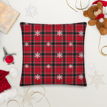 Load image into Gallery viewer, Christmas Tartan Square Premium Pillow - 22&quot; x 22&quot;
