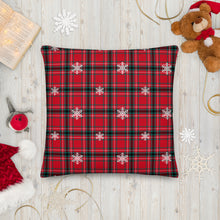 Load image into Gallery viewer, Christmas Tartan Square Premium Pillow - 22&quot; x 22&quot;
